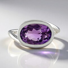 Anello in argento con Ametista