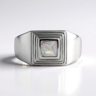 Welo Opal Silver Ring (MONOSONO COLLECTION)