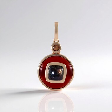 Carnelian Silver Pendant (KM by Juwelo)