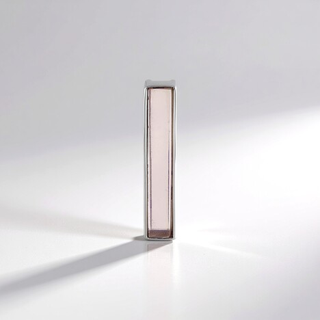 Ciondolo in argento con Quarzo Rosa (MONOSONO COLLECTION)