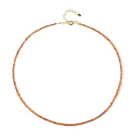 Padparadscha Sapphire Silver Necklace