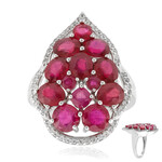 Anillo en plata con Rubí de Madagascar