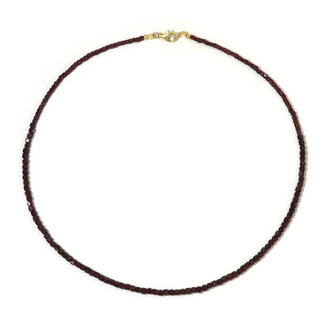 Mosambik-Granat-Silberhalskette