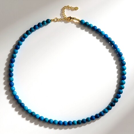Collana in argento con Apatite Blu Neon