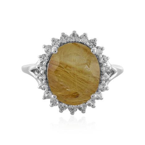 Rutilquarz-Silberring