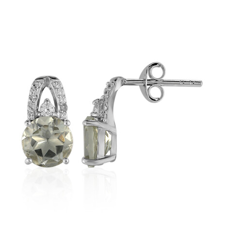 Orecchini in argento con Ametista Verde