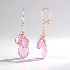 Orecchini in argento con Calcedonio Lavanda