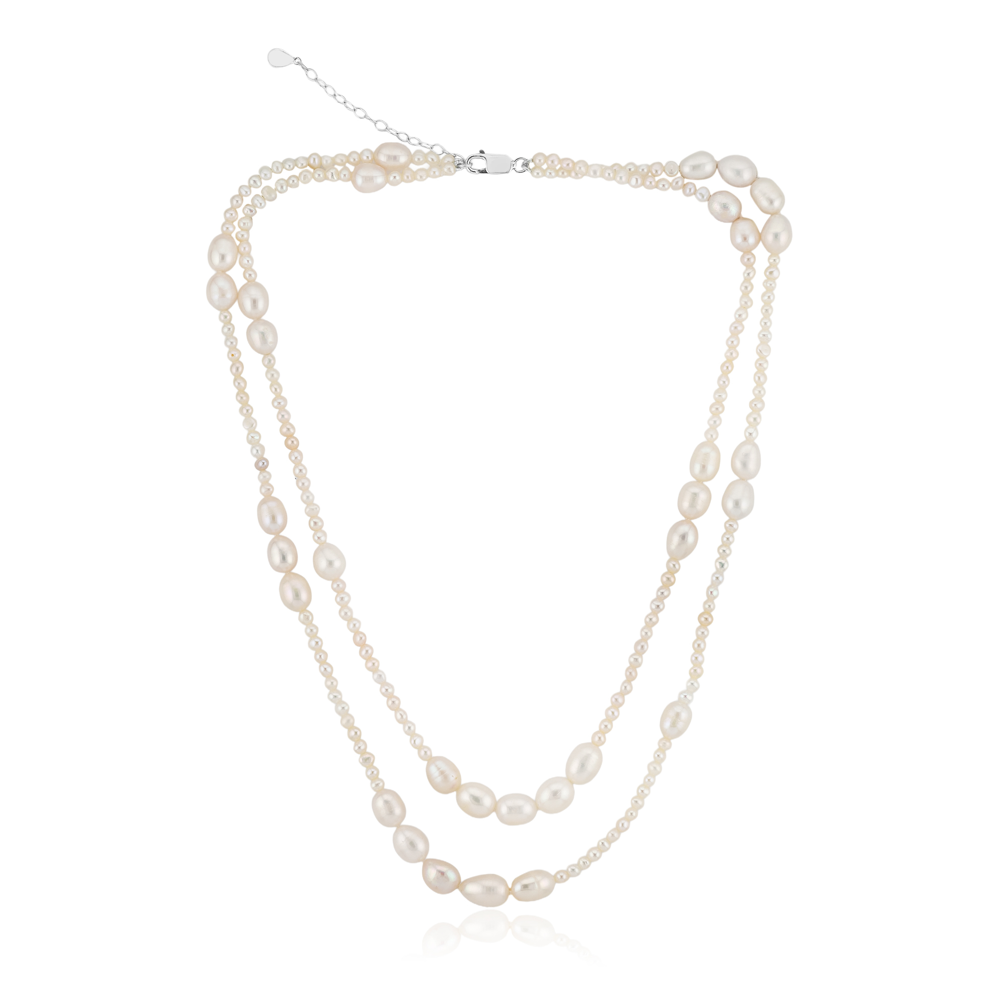 White Freshwater Pearl Sterling Silver Necklace