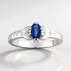 Anello in argento con Cianite del Nepal