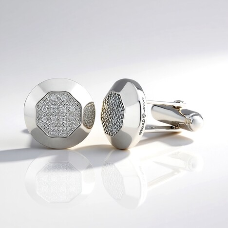 Gemelli in argento con Diamante SI1 (G) (Annette)