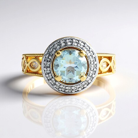 Anello in argento con Topazio Blu Cielo