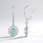 Orecchini in argento con Smeraldo Colombiano