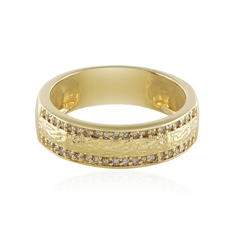 I2 Champagner-Diamant-Silberring