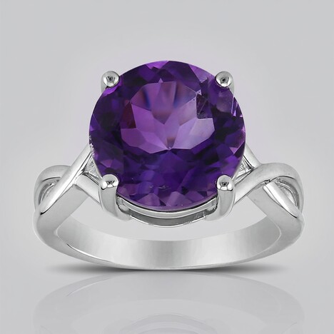 Anello in argento con Ametista Zambiana