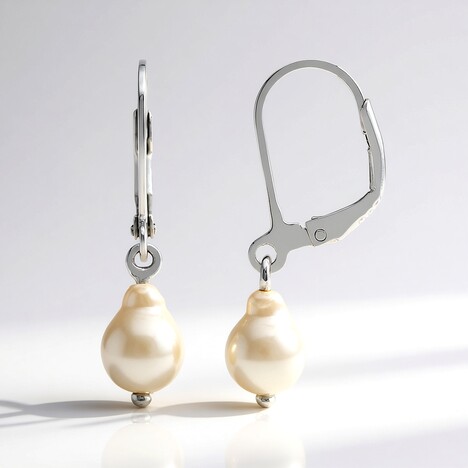 Orecchini in argento con Perla Akoya Blu Platino (TPC)