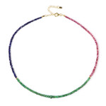 Edelstein-Silberhalskette