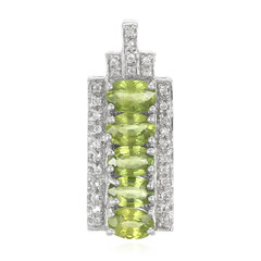 Ciondolo in argento con Zaffiro Verde AAA