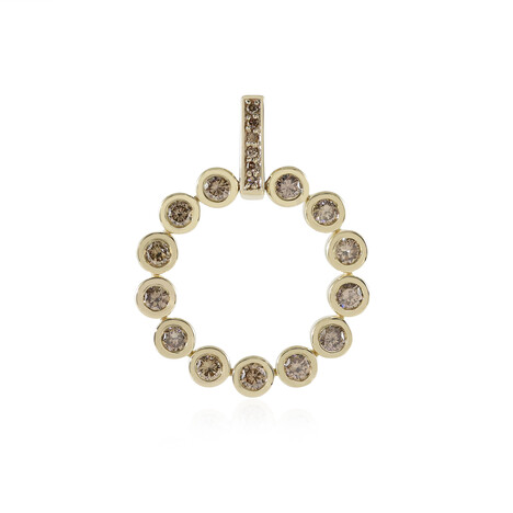9K I2 Champagne Diamond Gold Pendant (de Melo Gold)