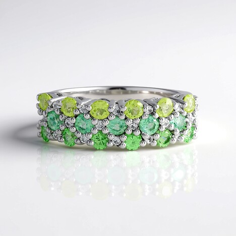 Anello in argento con Tsavorite della Tanzania