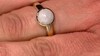 Zilveren ring met een Witte Jadeiet (Annette)
