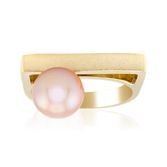 Bague en argent et Perle Ming de couleur pourpre (TPC)