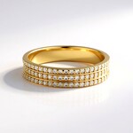 Anello in oro con Diamante IF (G) (de Melo Gold)