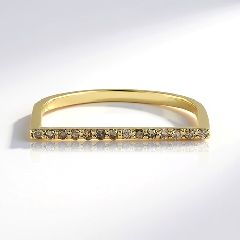 Anello in oro con Diamante Champagne I2 (de Melo Gold)