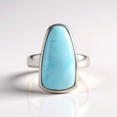 Bague en argent et Larimar (KM by Juwelo)