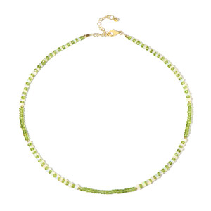 Zilveren halsketting met peridoots