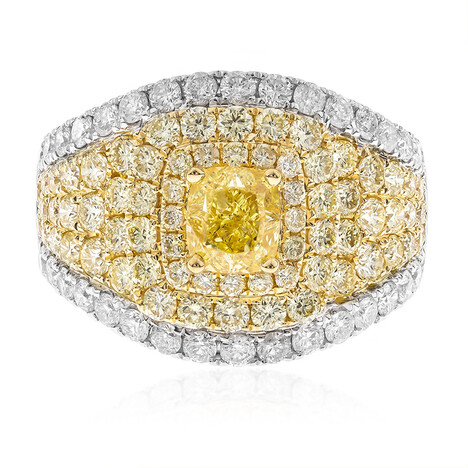 Gouden ring met een gele SI2 diamant (CIRARI)