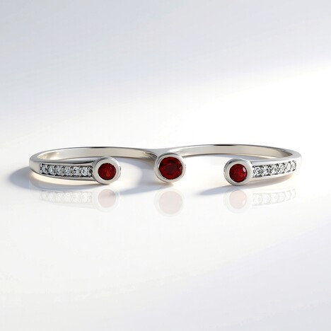 Anello in argento con Rubino Tanzania (de Melo Essence)