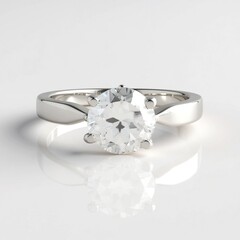 Anello in argento con Topazio Bianco
