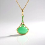 Collana in argento con Crisoprasio (KM by Juwelo)