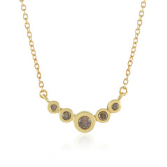 Collier en argent et Diamant champagne I2