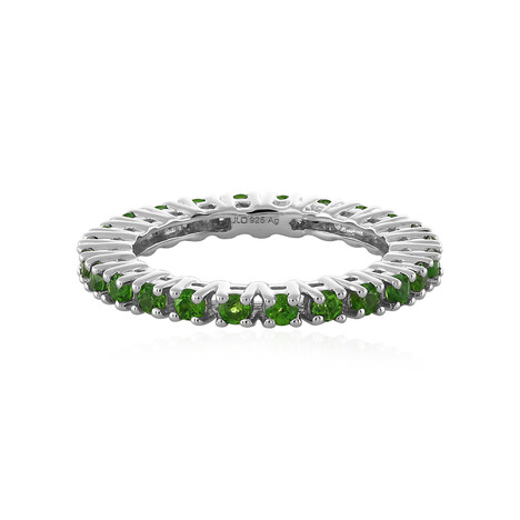 Anello in argento con Diopside Russo