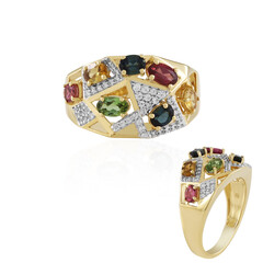 Bague en argent et Tourmaline rose du Brésil 