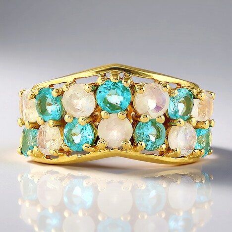 Anello in argento con Apatite Blu