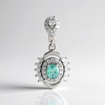 Ciondolo in argento con Smeraldo Color Paraiba