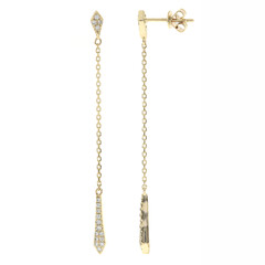 SI1 (H) Brillant-Goldohrringe