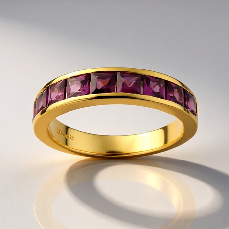 Anello in argento con Rodolite Lampone