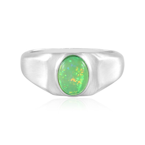 Äthiopischer Grüner Opal-Silberring