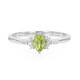 Anello placcato in platino con Tormalina Cuprian