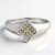 Anello placcato in platino con Diamante Cioccolato