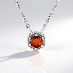 Collana in argento con Cianite Arancione