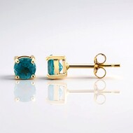 Orecchini in oro con Apatite Blu
