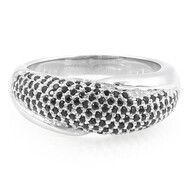 Schwarzer Spinell-Silberring