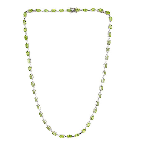 Burmesischer Peridot-Silbercollier