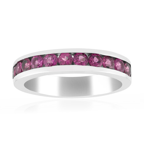 Zilveren ring met rhodolieten