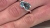 Anillo en plata con Topacio azul de Londres (Pallanova)