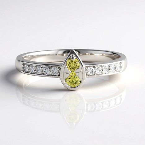 Anello in argento con Diamante Giallo I2 (de Melo Essence)